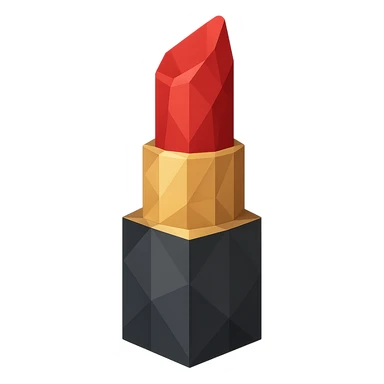 lipstick emoji, polygonal style sticker