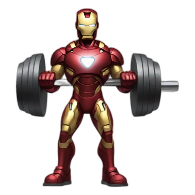 iron Man doing weight lifting  sticker