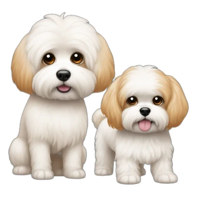 Shitzu and Bichon friz  that is cream and slightly orange sticker