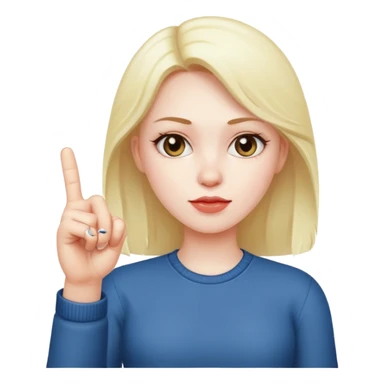 Girl giving you the middle finger sticker