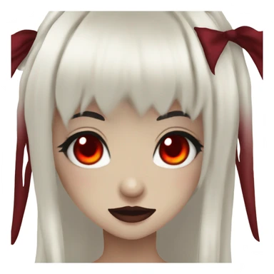 Vampire hime gyaru girl with red eyes black hair sticker
