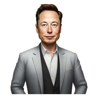 elon musk in a night dress sticker