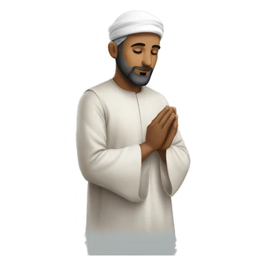 ein muslim who is praying and is in sajda making dua sticker
