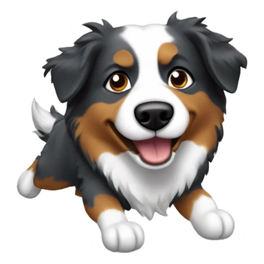 Anvil with Jumping Australian shepherd  sticker