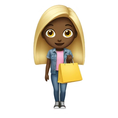 Girl shopping sticker