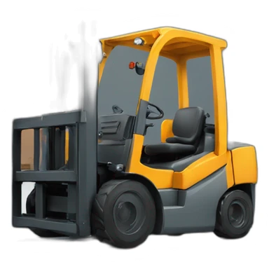 anthropomorphic forklift sticker
