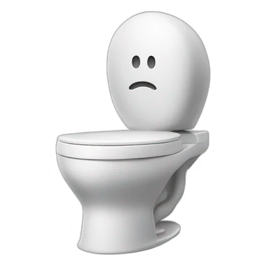 head sticking up from a toilet sticker