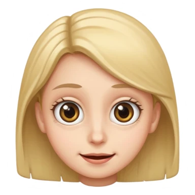 Forced smile with big eyes  sticker