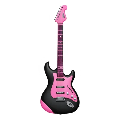 black and pink guitar sticker