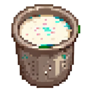 White milk in cup sticker