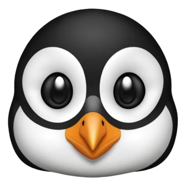 a penguin cute face sticker