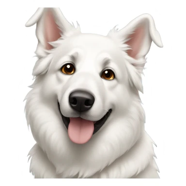 three white shepherds sticker