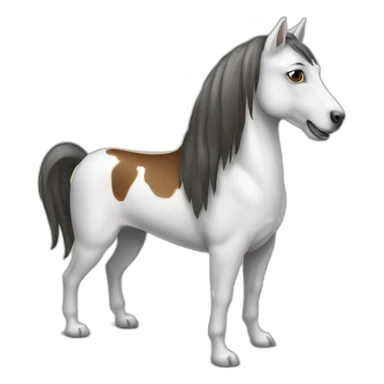 Cheval sur un chien sticker