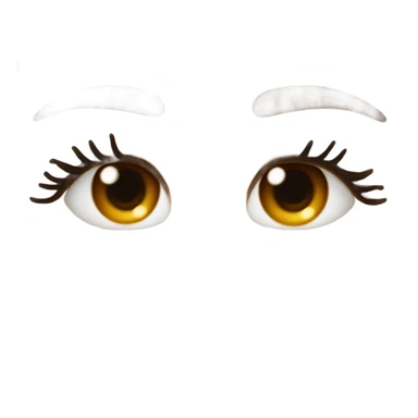 Brown lashes sticker