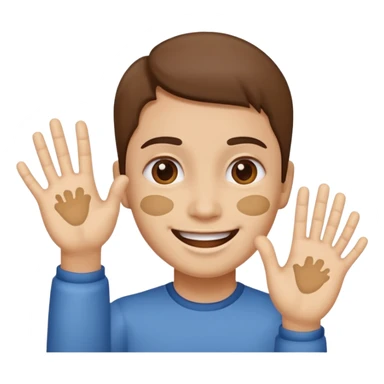 prance with hand print sticker