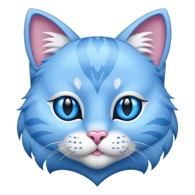 Blue cat with the silver medallion on the neck. The medallion should be with the heart.  sticker