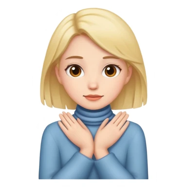 Girl with hands around her neck sticker