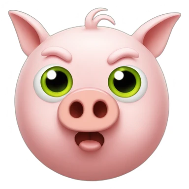 Pig green angry bird sticker