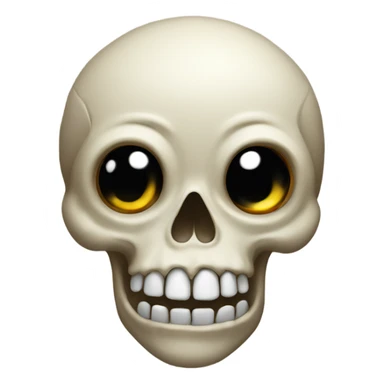 Skull with big eyes and tongue out sticker