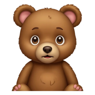 A little teddy bear which seems a bit confused sticker