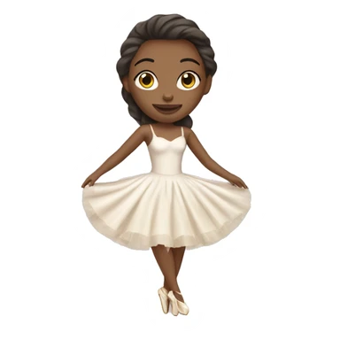 Ballerina women with cream dress and cream louboutin  sticker