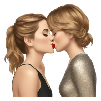 Emma Watson kissing Taylor swift sticker
