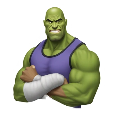 the rock was hulk spacejam sticker