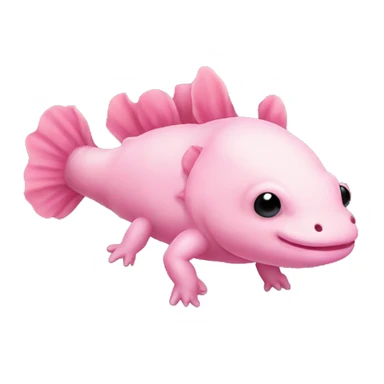 Cute pink axolotl  sticker