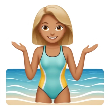 A girl in swimsuit sticker