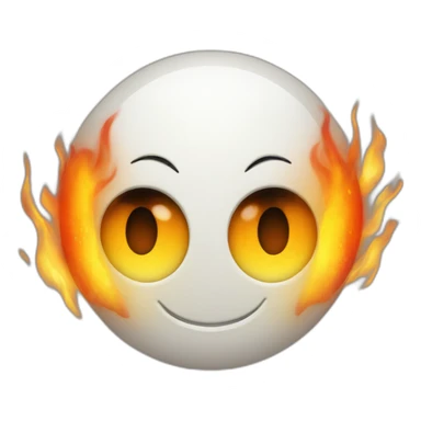 Smile face with fire eyes sticker