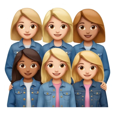 girls in jean jackets sticker
