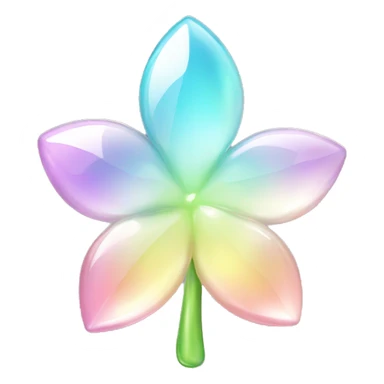Sparkly glossy Pastel  glass crystal flower  sticker