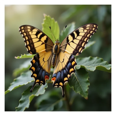 a realistic butterfly, photorealistic style, detailed, lifelike colors, natural environment sticker