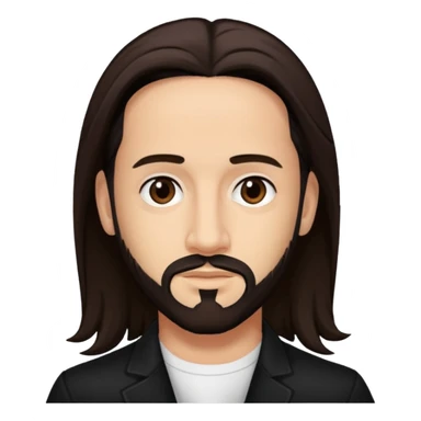 AJ McLean with dark brown long hair sticker
