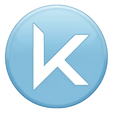 Circulo azul claro con chulito blanco en medio  sticker