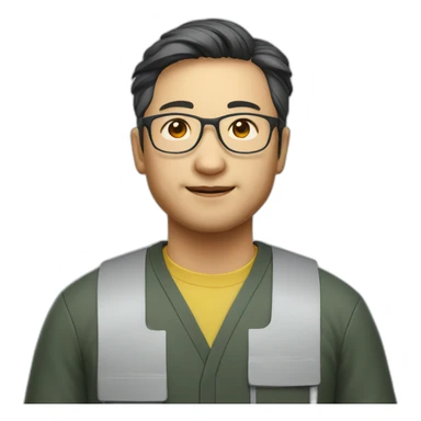 chinese glasses engineer sticker