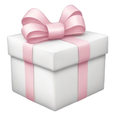 white wrapped present with light pink bow sticker