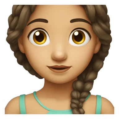 niña castaña con ojos claros sticker