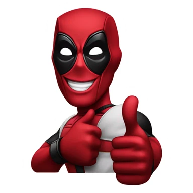 Deadpool thumbs up sticker