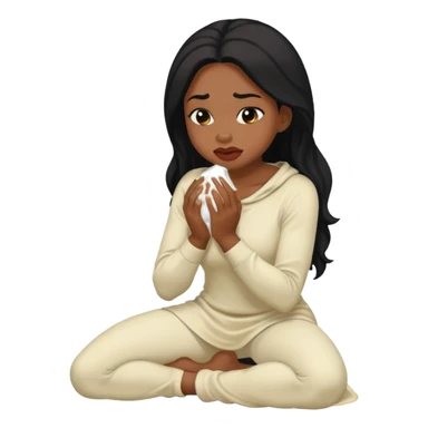 A thick, veiny BBC stretches a sexy black BBW’s plump lips wide. She’s on her knees, cheeks hollow, drooling as she deepthroats. He explodes—hot cum floods her mouth, spilling in thick white ropes down her chin and dripping onto her pale, heaving tits
 sticker