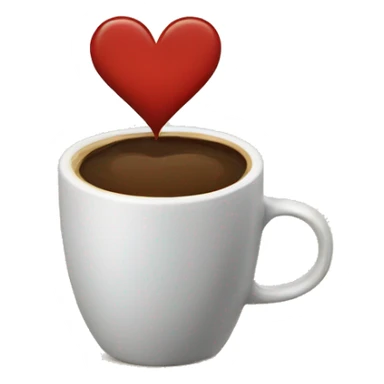 the coffee emoji with a heart as the coffee sticker