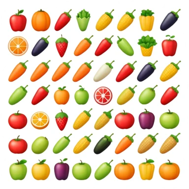 create me an image for a vertical in my super app, food vertical no human, food elements only sticker