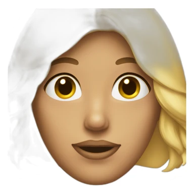 girl head lays sticker