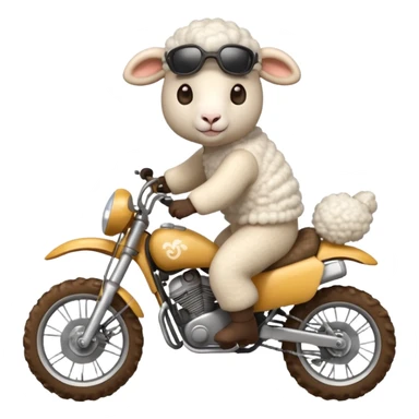 sheep on a dirt bike sticker