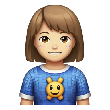 frisk from undertale pixellated sticker