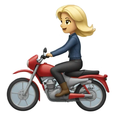 blonde woman riding on a plan sticker