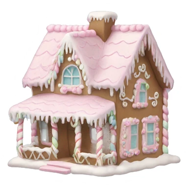 pastel gingerbread house sticker