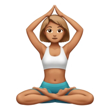 person doing yoga pose sticker