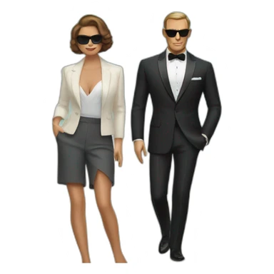 james bond a la plage sticker