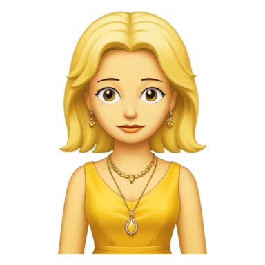 lisa Simpson yellow dress with neckless sticker